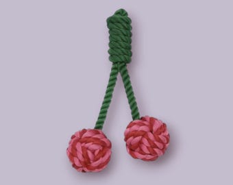 Cherry Rope Knot Toy