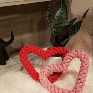 Dog Rope Heart Toys, Rope Toy, Heart Toy, Dog Toys, Chew Toy, Rope Chew Toy