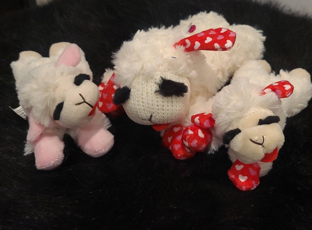 Valentines Lamb Chop, Dog Plush Toy, Valentines Dog Toys, Dog Toys. Etsy