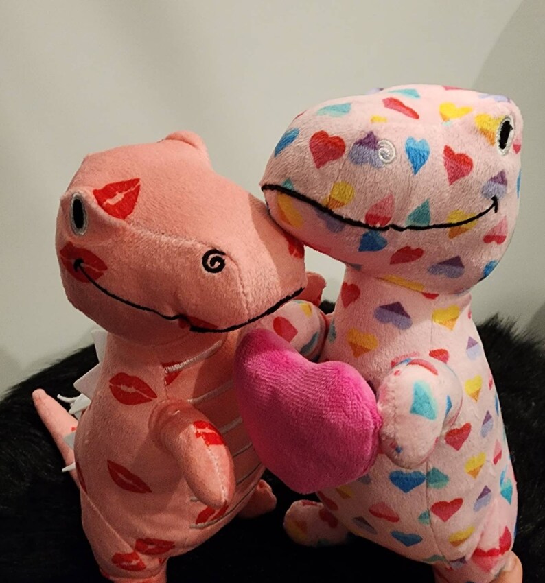 Dinosaur Dog Toys, Love Dinosaur Dogs Toy, Valentine's Day Dog Toy, Dog Plush Toy, Squeaky Toy image 7