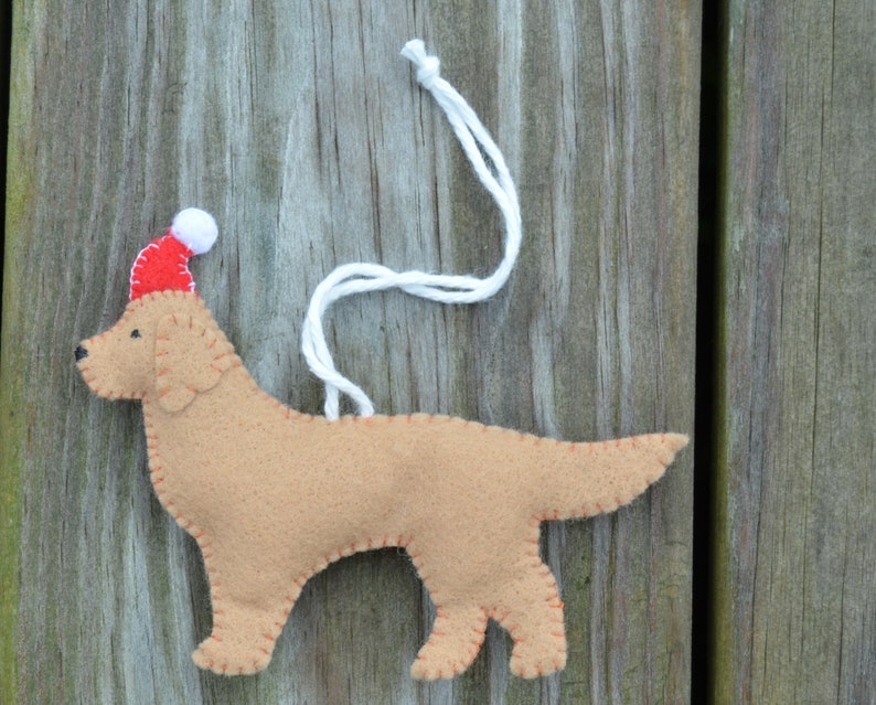 Felt Golden Retriever Ornament Golden Retriever Lover Golden Etsy