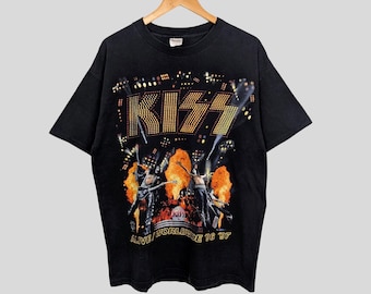 Vintage Style KISS Alive Worldwide Tour T-shirt 1996-1997 Rock