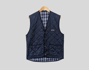 Taille du gilet matelassé vintage Belfe Belfe pour hommes 48 Marine