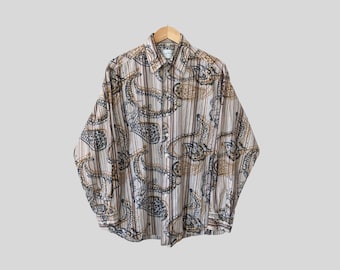 Camisa vintage estampado paisley talla Sandro Pozzi. METRO