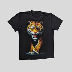 Women&#39;s vintage t-shirt with tiger print | size M