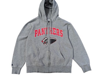 Vintage 90er Jansport College Hoodie mit Reißverschluss Größe L Panthers