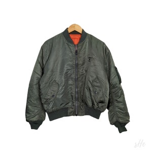 Rare 60&#39;s era MA-1 bomber jacket L - Authentic reversible jacket Wilker USA
