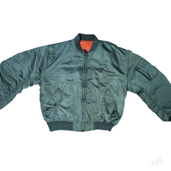 Rare 60's Era MA-1 Bomber Jacket L - Authentic Reversible Rare 60's Era MA-1 Bomber Jacket L - Authentic Reversible