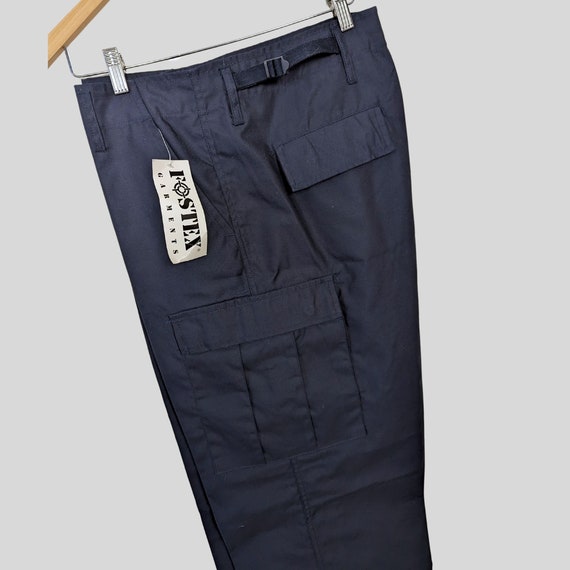 All Weather Fostex Garments W38 L35 Vintage Cargo Pants Navy Blue 