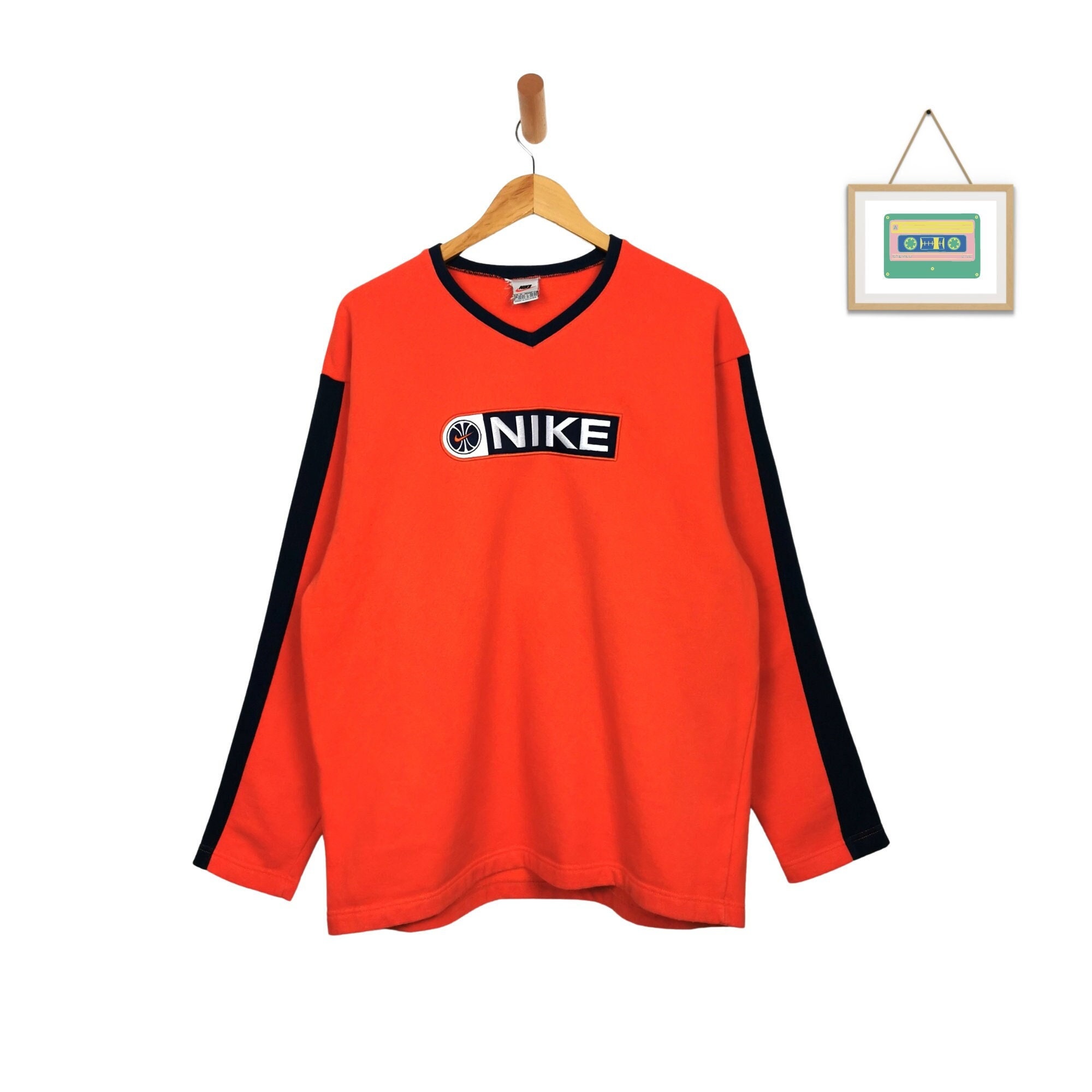orange vintage nike sweatshirt