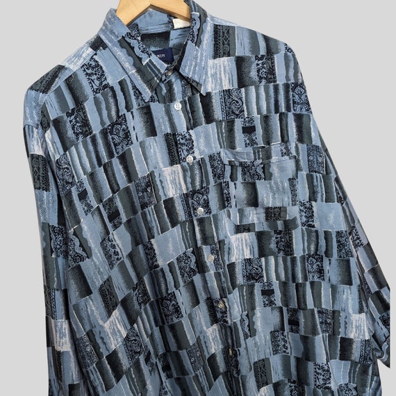 Langarm Herren Vintage Hemd  Gr. XL, Paisley - Ka… - image 2