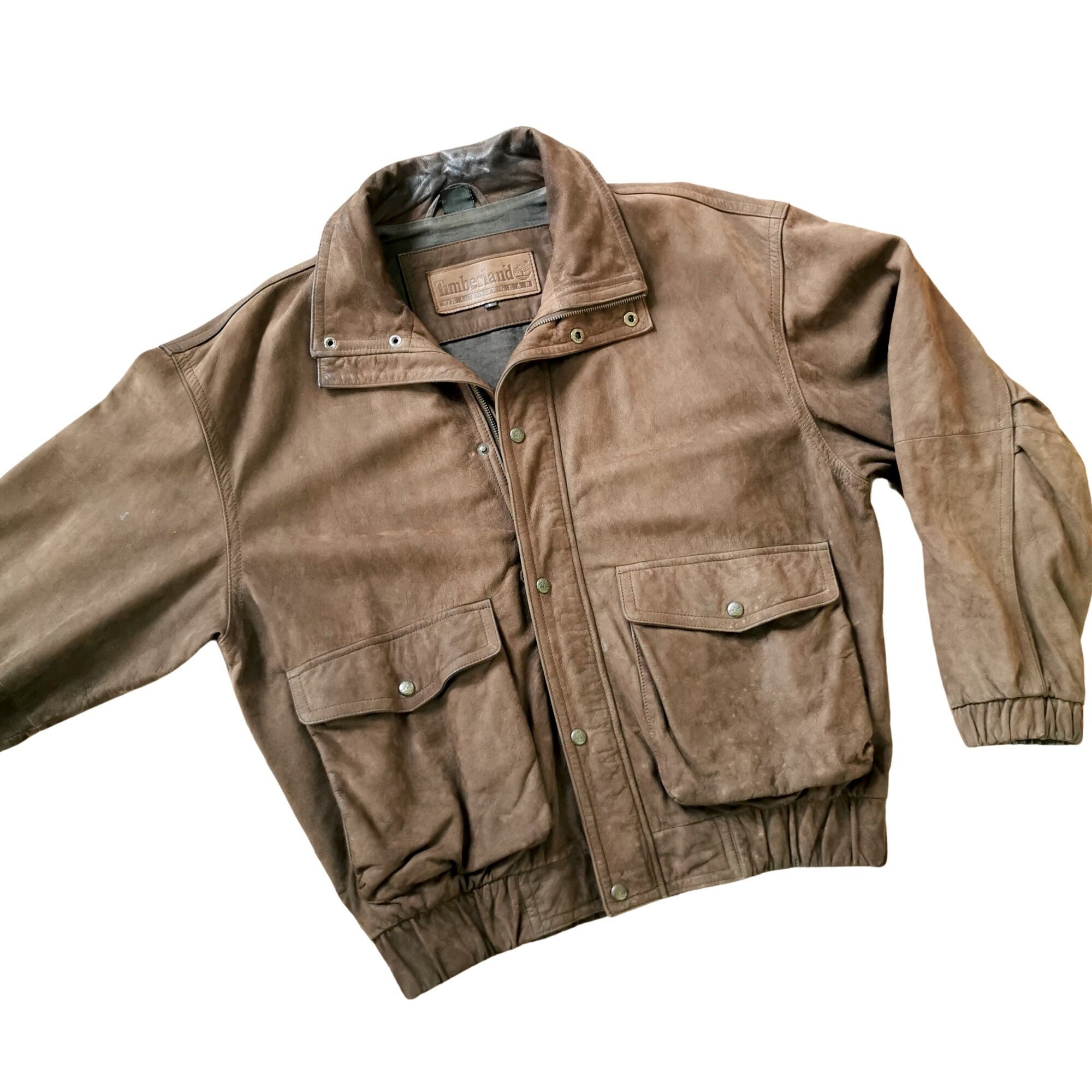 Timberland leather coat deals