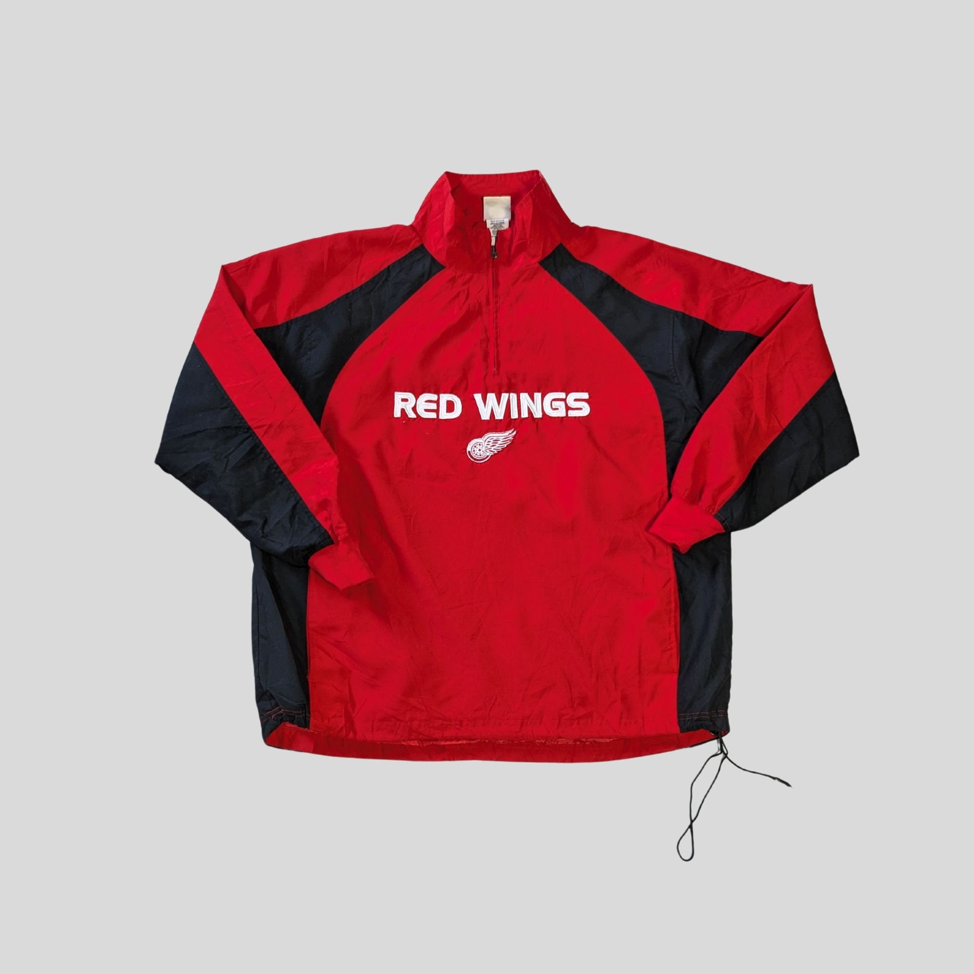 Vintage 90s Detroit Red Wings 1/2 Zip Starter Hockey Jacket