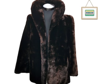 Heavy Vintage Fur Coat M-L, Vintage Fur Jacket, Women's Winter Fur Jacket