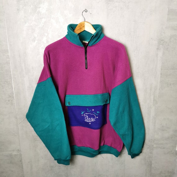 Oversized Fleece Troyer /80s/ 90s Crazy Fleece Jac
