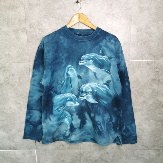 Rarely! 90s Tye Dye Harlequin Design Sweatshirt Do