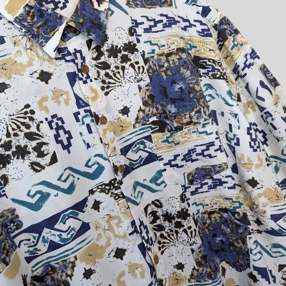 Heren vintage viscose overhemd maat XXL Etsy Nederland