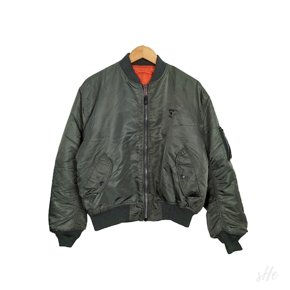 Rare 60's Era MA-1 Bomber Jacket L - Authentic Reversible Rare 60's Era MA-1 Bomber Jacket L - Authentic Reversible
