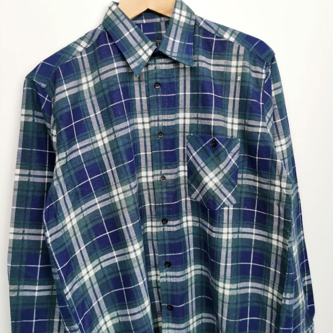 Pierre Leon plaid men's vintage shirt size M | Etsy