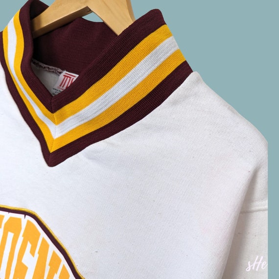 80er 90er V-Neck Vintage Sweatshirt S-M Phoenix T… - image 5
