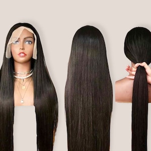 100% Real Human Hair Straight Wig. Open for Customization.