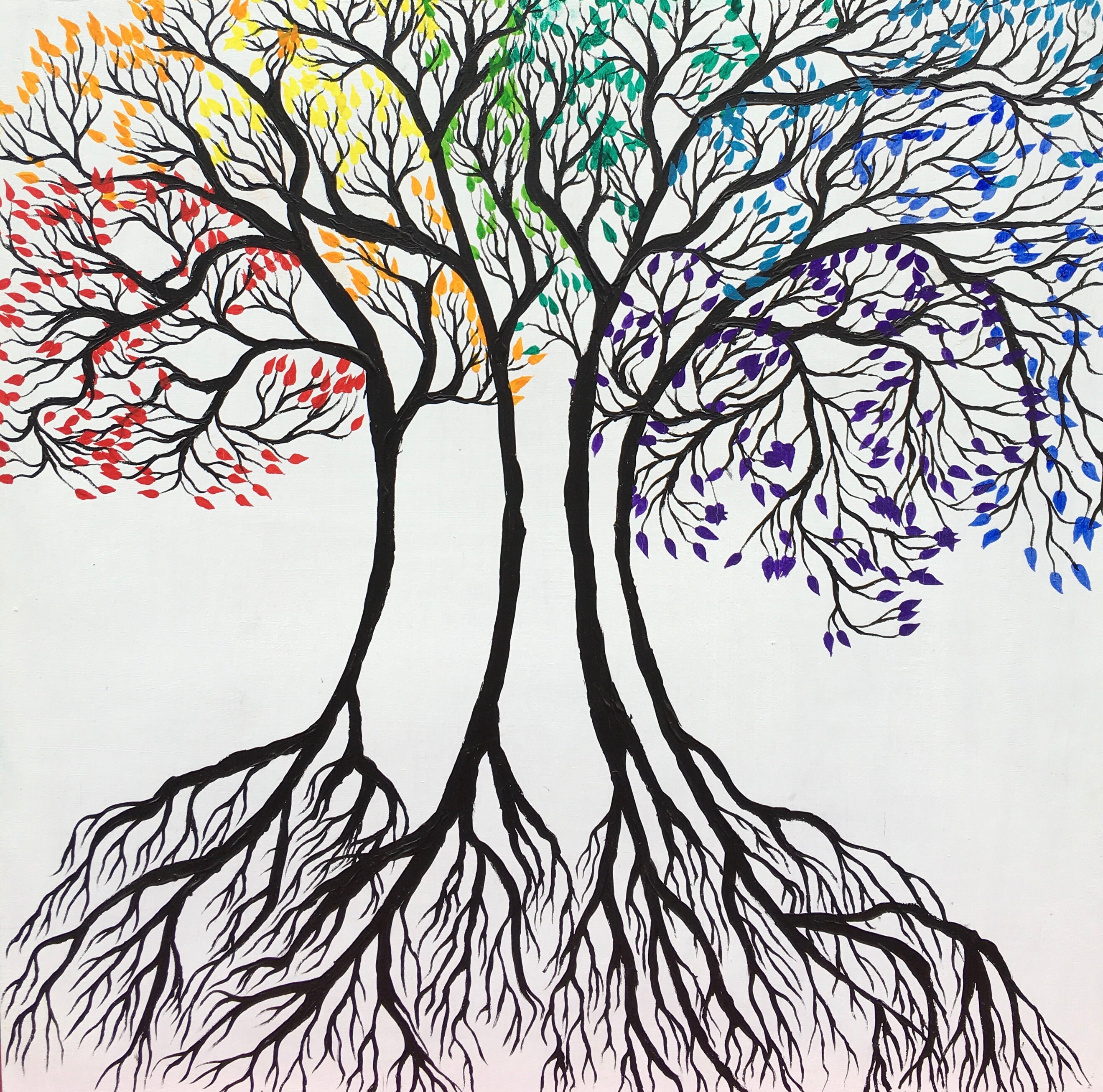 Rainbow Tree (white) - Etsy