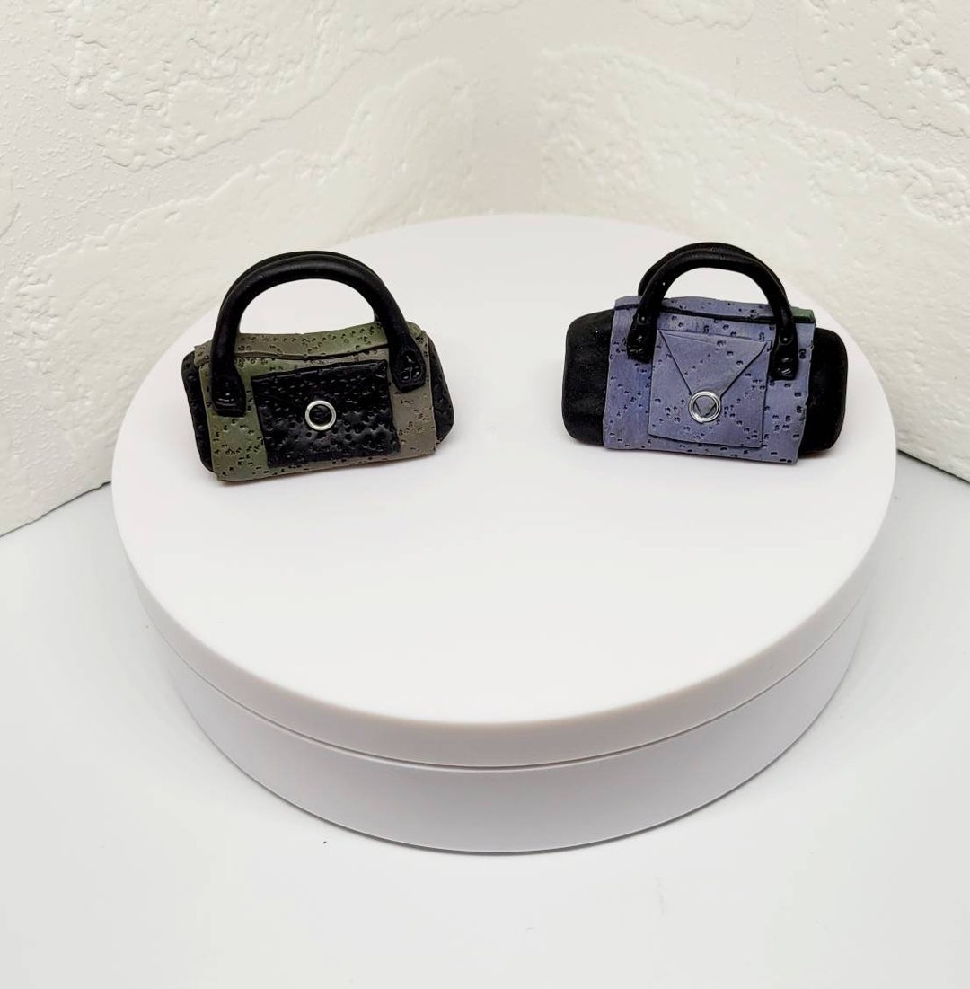 Polymer Clay Handbag 30 X 45 X 20mm Handmade Chunky Solid Etsy