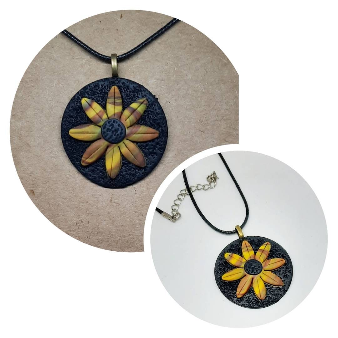 Ships Within the Hour Polymer Clay Necklace Polymer Clay Daisy - Etsy