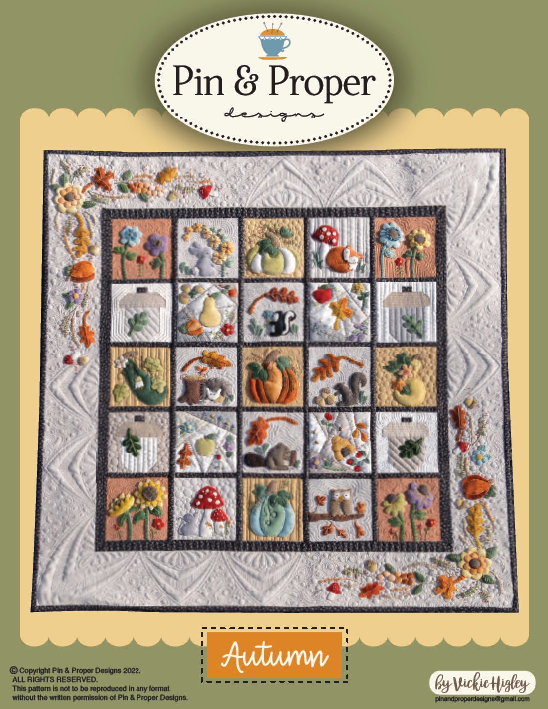 Autumn Quilt Pattern PDF Downloadable Quilt Pattern Fall Etsy