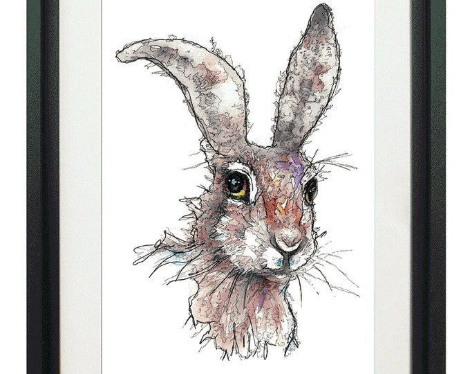 FUGAX LEPORUM, Framed Limited Edition Fine Art Giclée Print, from an original Line and Wash illustration, by Gerald Bright