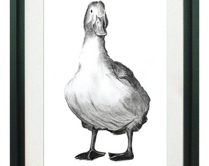 DONALD, Framed Limited Edition Fine Art Giclée Print, from an original Charcoal illustration, by Gerald Bright