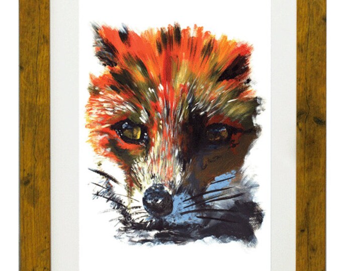 SLY FOX, Framed Limited Edition Fine Art Giclée Print, from an original Acrylic painting, by Gerald Bright