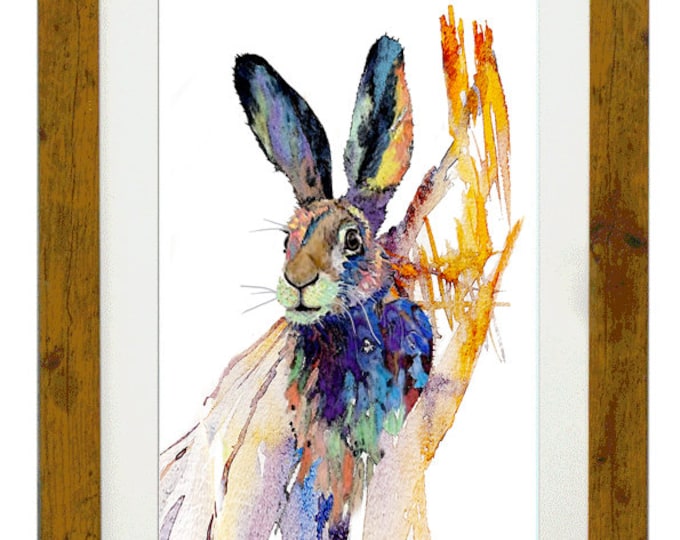 LEPUS, Framed Limited Edition Fine Art Giclée Print, from an original Watercolour illustration, by Gerald Bright