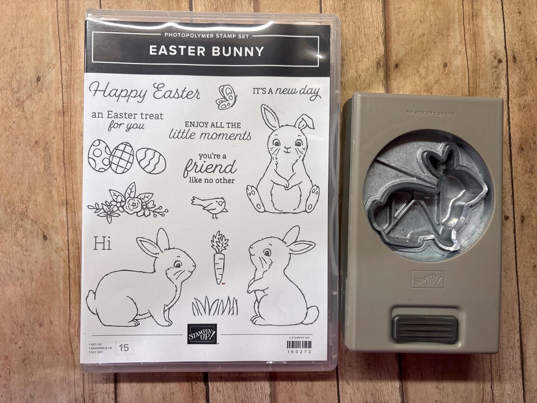 Retired Stampin' Up! Easter Bunny Photopolymer Stamp Set and Punch ...