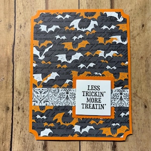 Happy Halloween Bat Greeting Card, trick or treat