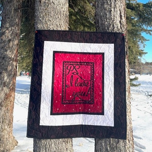 P.S I Love You Wall Hanging / Quilt / Amour / Heartfelt / Cute / Gift / Lips / Kiss / Anniversary / Valentine&#39;s Day / Birthday