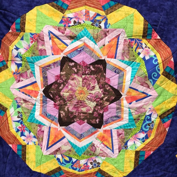 Kaleidoscope Quilt/wall Hanging/blanket/handmade/colorful/vibrant