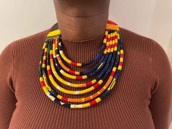 African print hotsell necklace