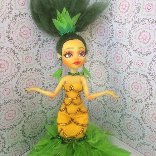 OOAK shops Pineapple Custom Doll/Monster High Doll Repaint