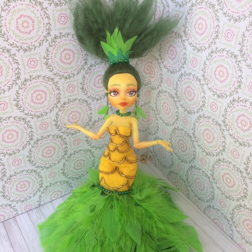 OOAK shops Pineapple Custom Doll/Monster High Doll Repaint