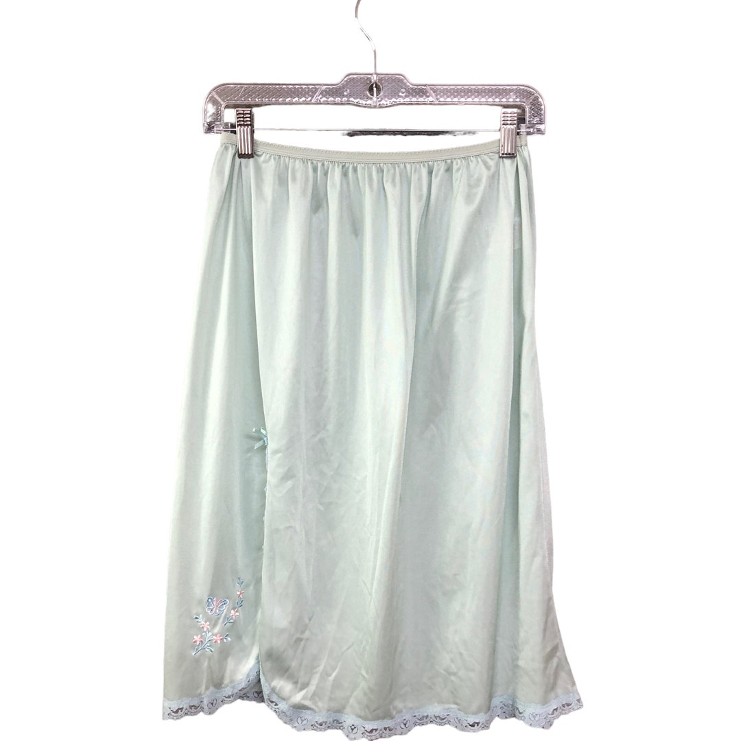 Vintage St Michael Mint Green Half Slip Etsy