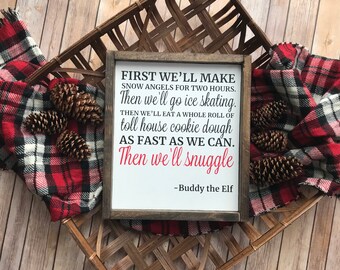 Wood christmas sign | Etsy