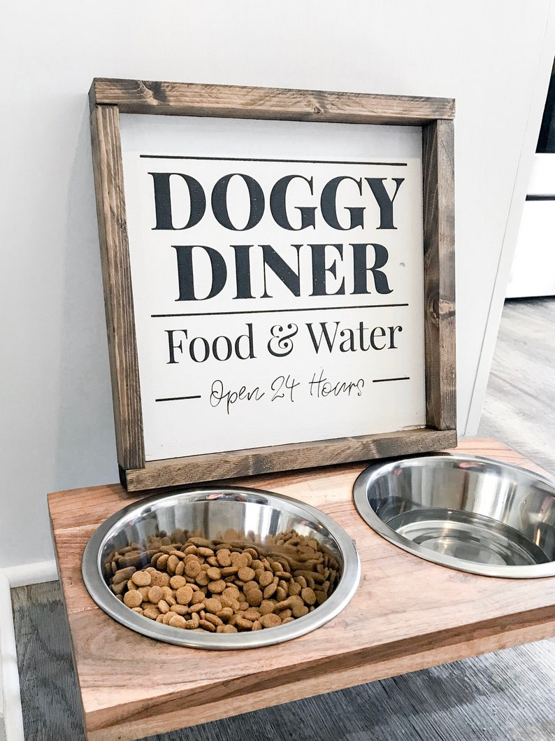 The Original Doggy Diner Wood Sign Dog Home Decor Dog Wall Etsy