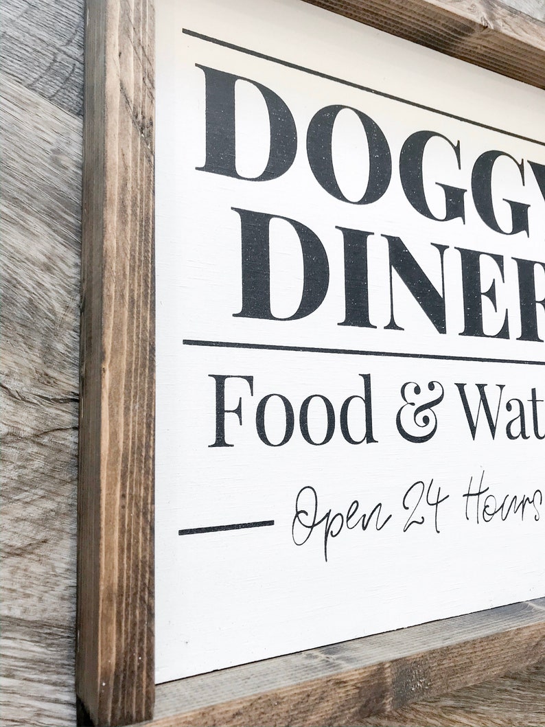 The Original Doggy Diner Wood Sign Dog Home Decor Dog Wall Etsy