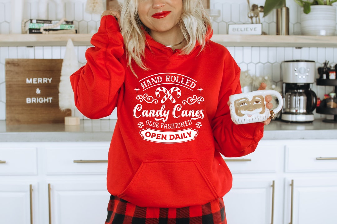 Candy Cane Sweatshirt Vintage Christmas Sweatshirt Christmas Etsy