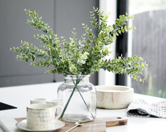 Set of 3 Faux Eucalyptus, Fake Eucalyptus, Green Eucalyptus, Artificial Eucalyptus, Faux Foliage, Faux Plants, Uk Eucalyptus, House Plants