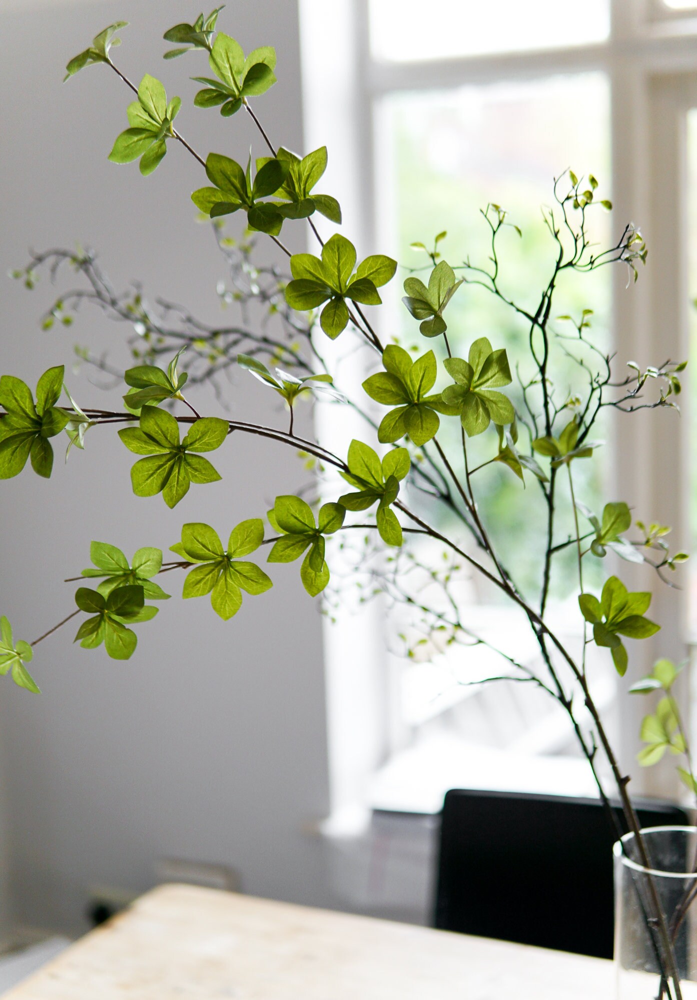 Greenery Stems Faux Green Branches Faux Flowers Long Flower Etsy UK