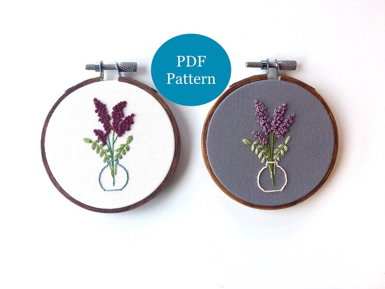 Digital Hand Embroidery Pattern PDF Instant Download Etsy
