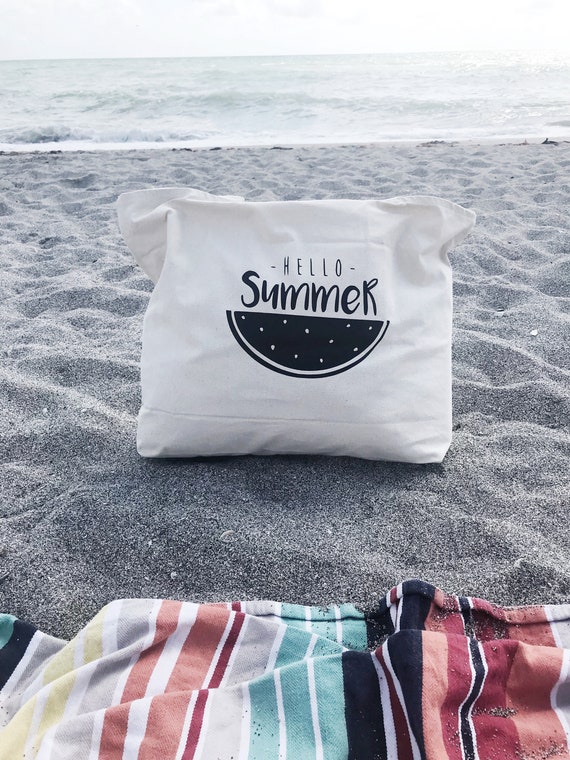 hello summer beach bag