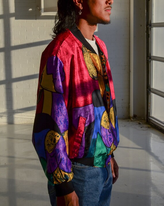 Vintage Picasso Reversible Bomber Jacket - Etsy